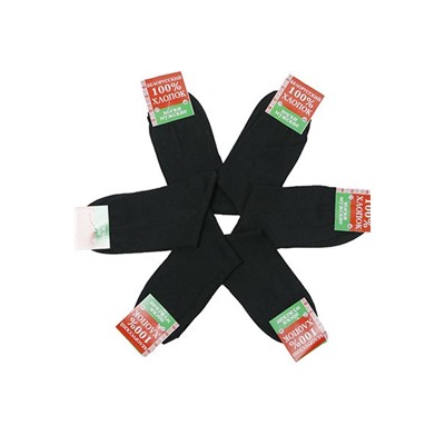 Носки мужские "Хлопок" ЭКОНОМ (черные) - упаковка 10 пар