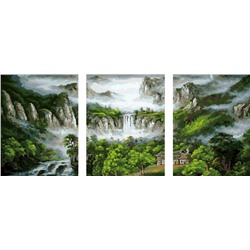 Триптих по номерам PX 5091 Долина водопадов