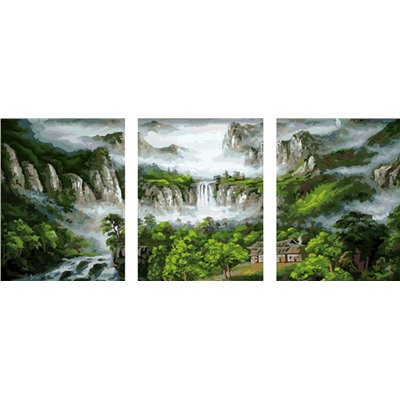 Триптих по номерам PX 5091 Долина водопадов