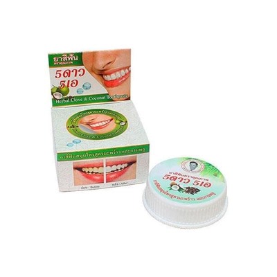 Зубная паста с кокосом 25 гр Thai Siam Spa Herbal Clove & Coconut Toothpaste