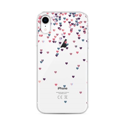 Силиконовый чехол Посыпка сердечки на iPhone XR (10R)