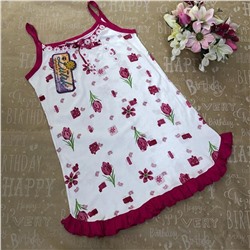 Рост 152 (детальные размеры на фото). Подростковая ночная сорочка Nightgown с принтом малинового цвета.