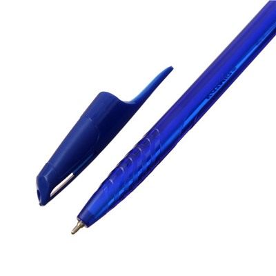 Ручка шариковая 1,0 мм стержень синий, корпус синий треугольный