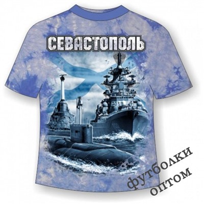 Подростковая футболка Севастополь Андреевский флаг ММ 756