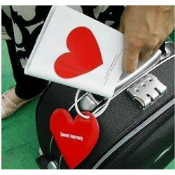 Обложка на паспорт+бирка на чемодан Сердце