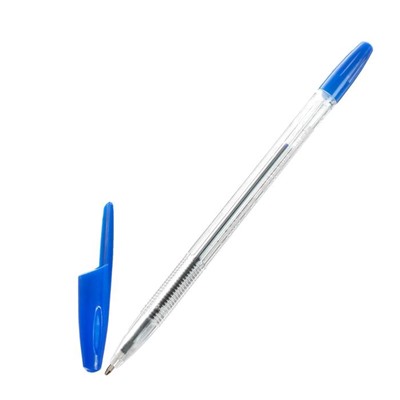 Ручка шариковая Office Style 820, узел 0.7 мм, чернила синие, корпус прозрачный