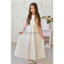 Платье нарядное для девочки арт. ИР-1701, цвет молочно-белый