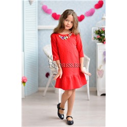 Платье нарядное для девочки арт. ИР-1604, цвет красный