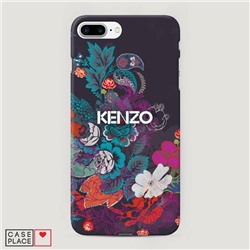 Пластиковый чехол Кензо в цветах на iPhone 7 Plus