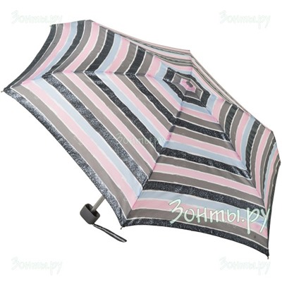 Плоский мини зонт Fulton L501-3615 Sparkle Stripe