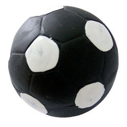 MAJOR игрушка для собак "Мяч футбольный черный" с пищалкой латекс 9 см