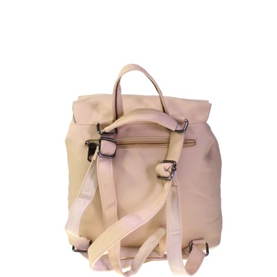 Стильная женская сумка-рюкзак Flora_Resolter из эко-кожи темно-бежевого цвета.