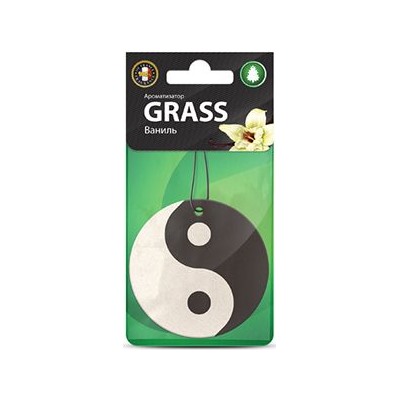 Картонный ароматизатор GRASS "Инь янь" (ваниль)