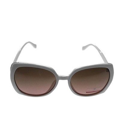 Женские очки оверсайз Aios класса люкс кофейно-розового цвета в белой оправе.