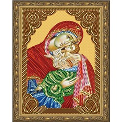 Алмазная мозаика 20х30 CDX 044 Икона Девы Марии с младенцем