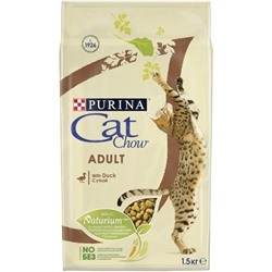 Purina Cat Chow для взрослых кошек с уткой, 1,5 кг