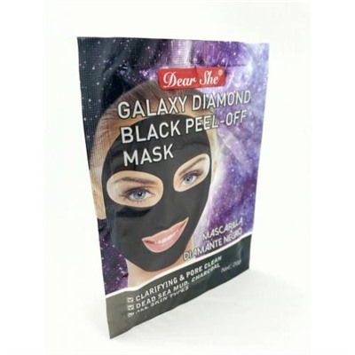 Маска-пилинг для лица Dear She Galaxy Diamond Black Peel-Off Mask 10 шт оптом