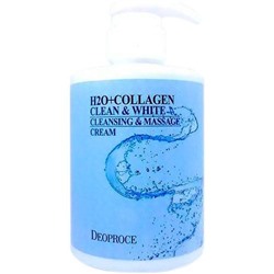 DEOPROCE Крем очищающий д/лица H2O+Collagen Clean&White/Cleansing&Massage Cream (Вода+Коллаген), 450мл/дозатор/ №2018