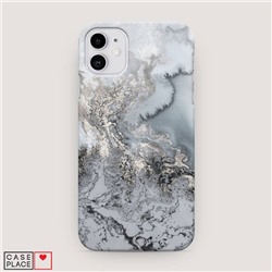 Пластиковый чехол Морозная лавина серая на iPhone 11