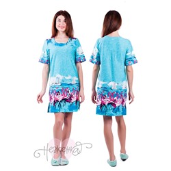 Домашнее платье Д 78 (купон фламинго)