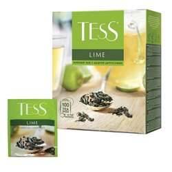 Чай TESS Lime (Тесс Лайм) с цедрой цитрусовых и ароматом лайма 100 пак