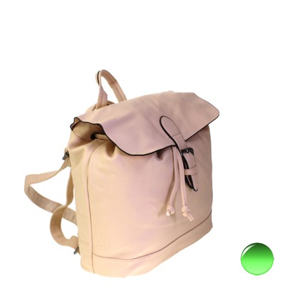 Стильная женская сумка-рюкзак Flora_Resolter из эко-кожи темно-бежевого цвета.