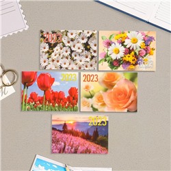 Карманный календарь "Цветы - 1" 2023 год, 7 х 10 см, МИКС