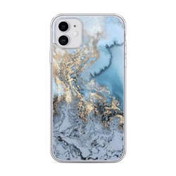 Силиконовый чехол Морозная лавина синяя на iPhone 11