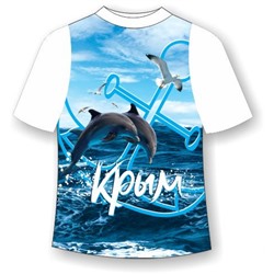 Подростковая футболка Якорь с дельфинами 333