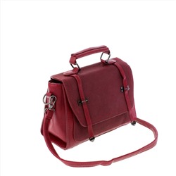 Стильная женская сумочка через плечо Zelmar_Fols из эко-кожи рубинового цвета.