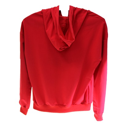 Единый размер 42-46. Стильная женская кофта Holiday_Boileau красного цвета с оригинальным принтом.
