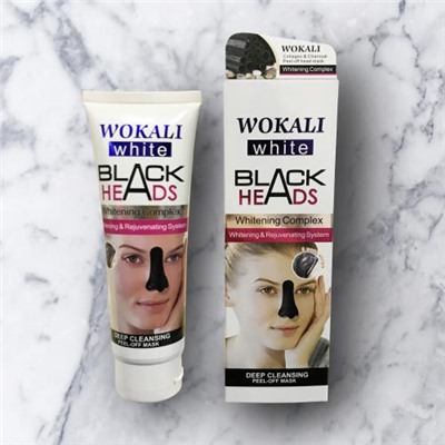 Маска-пленка для носа от черных точек Wokali Black Heads 130 мл оптом