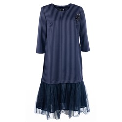 Женское платье макси с сетчатой оборкой 249400 размер 52, 54, 56