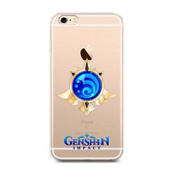 Силиконовый чехол Genshin Impact Hydro на iPhone 6 Plus/6S Plus