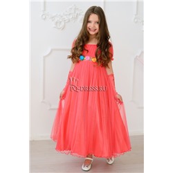 Платье нарядное для девочки "Натали", цвет арбуз