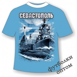 Подростковая футболка Севастополь Андреевский флаг 756