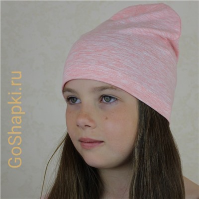 Летняя шапка "Розовый меланж"
