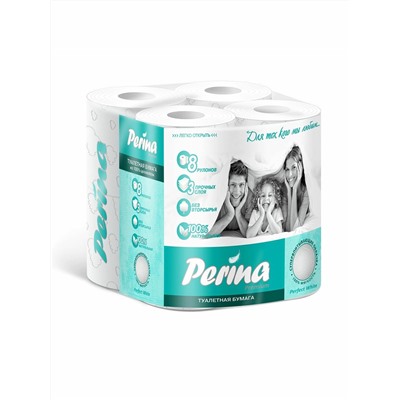 Туалетная бумага PERINA Parfum 3сл., 4 шт\уп (куб)