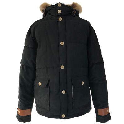 Размер 46. Современная утепленная мужская куртка Adrian черного цвета.