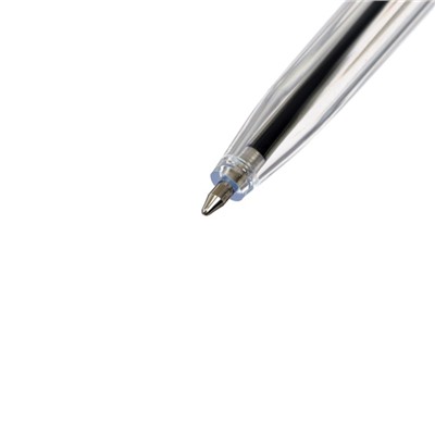 Ручка шариковая Beifa, прозрачный корпус, узел 0.7 мм, чернила синие