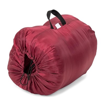 Спальный мешок туристический с подголовником СП-2 (таф+бязь) (230х75 см) бордо