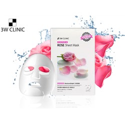 3W Clinic Корейская освежающая маска с экстрактом Розы Rose (5010), 25 ml