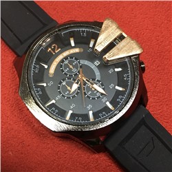 Брутальные мужские часы Faraon Chrome с силиконовым ремешком черного цвета.