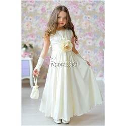 Платье нарядное для девочки "Делия", цвет ваниль