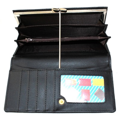 Стильный женский кошелек Tripols из эко-кожи черного цвета