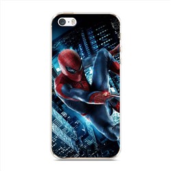 Силиконовый чехол Человек-паук 4 на iPhone 5/5S/SE