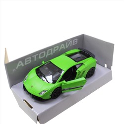 Модель машины Lamborghini Gallardo LP 570-4 Superleggera масштаб 1:32 (длинна 12см)  зеленого цвета.