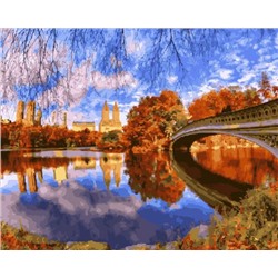 Картина по номерам 40х50 GX 21668 Осенний мост