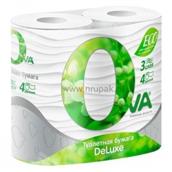 Туалетная бумага OVA 3сл., 4 шт/уп