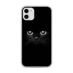 Силиконовый чехол Взгляд черной кошки на iPhone 11